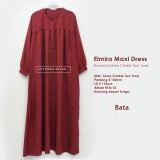 Elmira-025 Basic Dress Linen Crinkle Two Tone